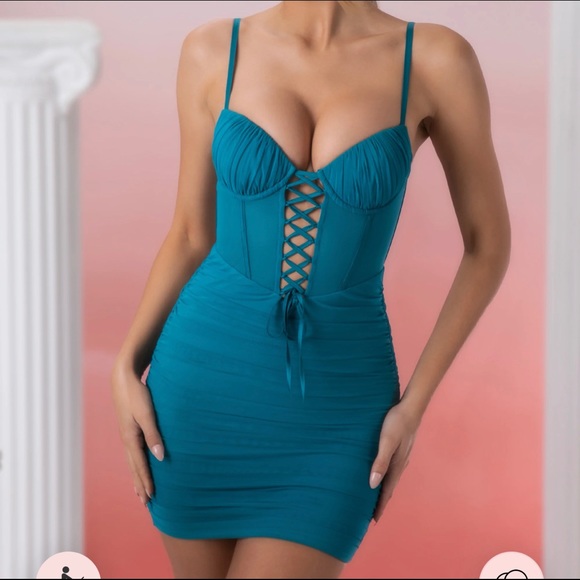 Lace Up Mini Dress - Picture 1 of 4